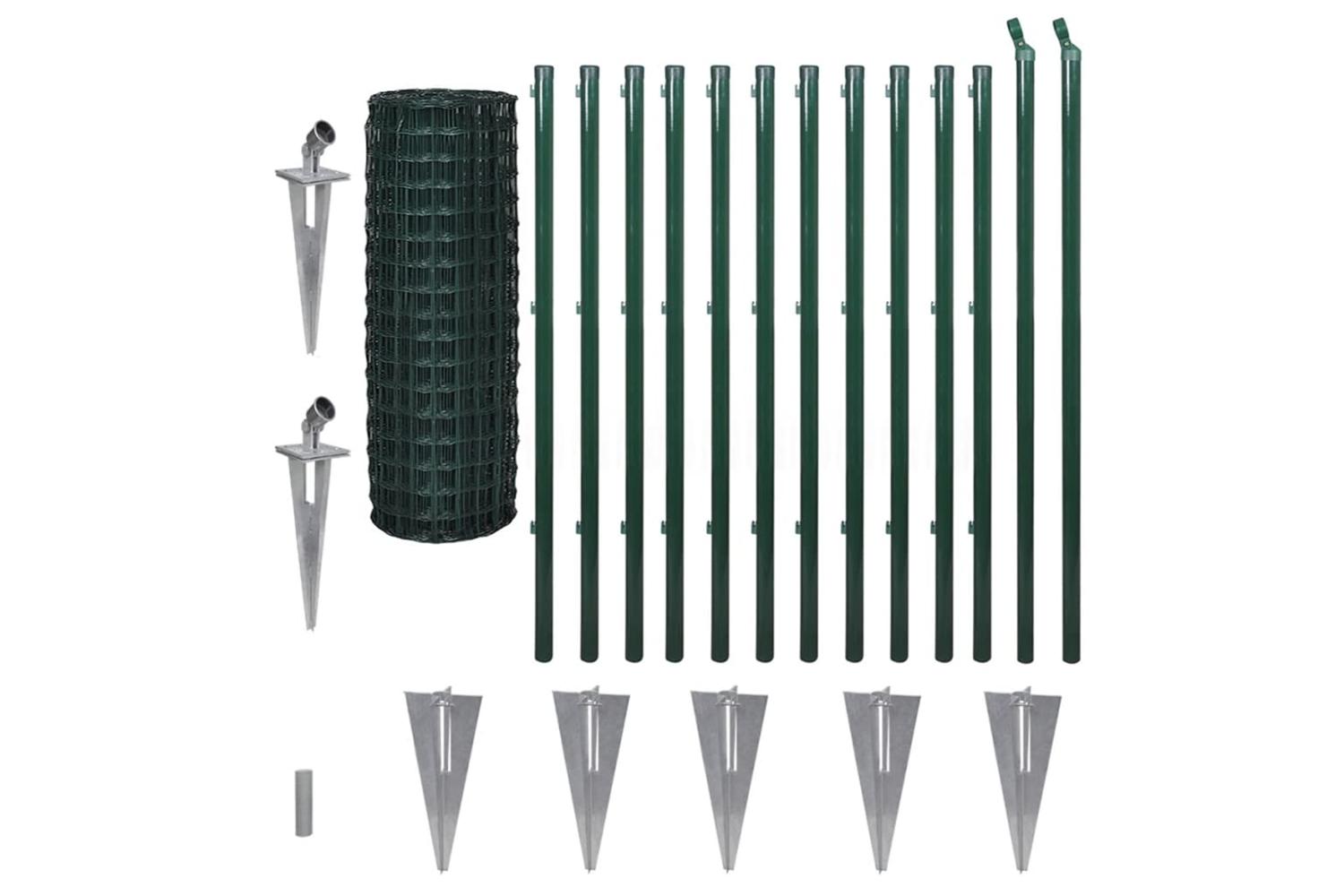 Vidaxl 140562 Euro Fence Steel 25x1.2 M Green