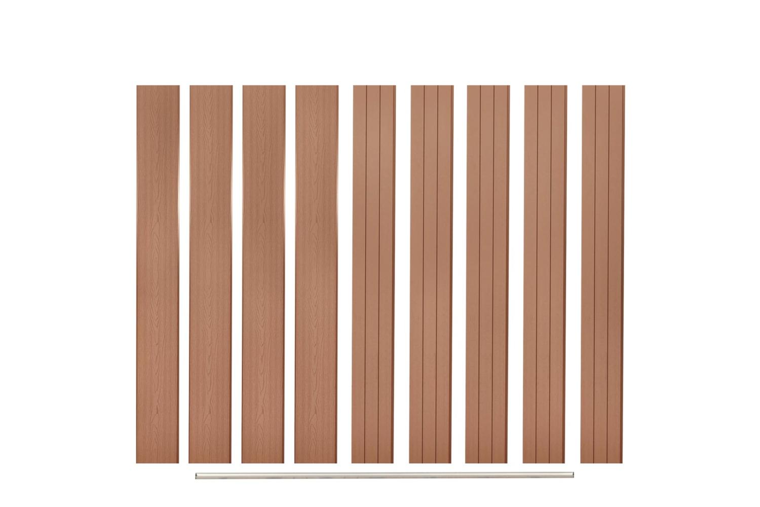 vidaXL 45039 Replacement Fence Boards 9 Pcs Wpc 170cm Brown