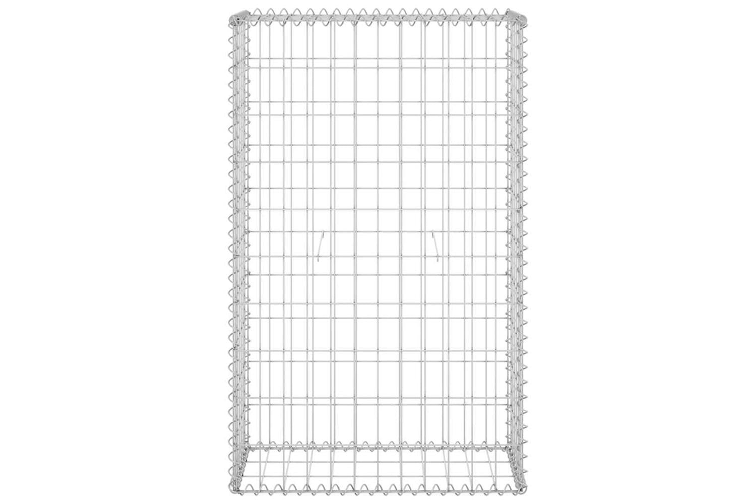 vidaXL 147811 Gabion Wall With Covers Galvanised Steel 60x30x100cm-4