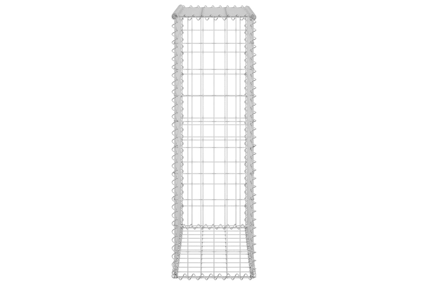 vidaXL 147811 Gabion Wall With Covers Galvanised Steel 60x30x100cm-5