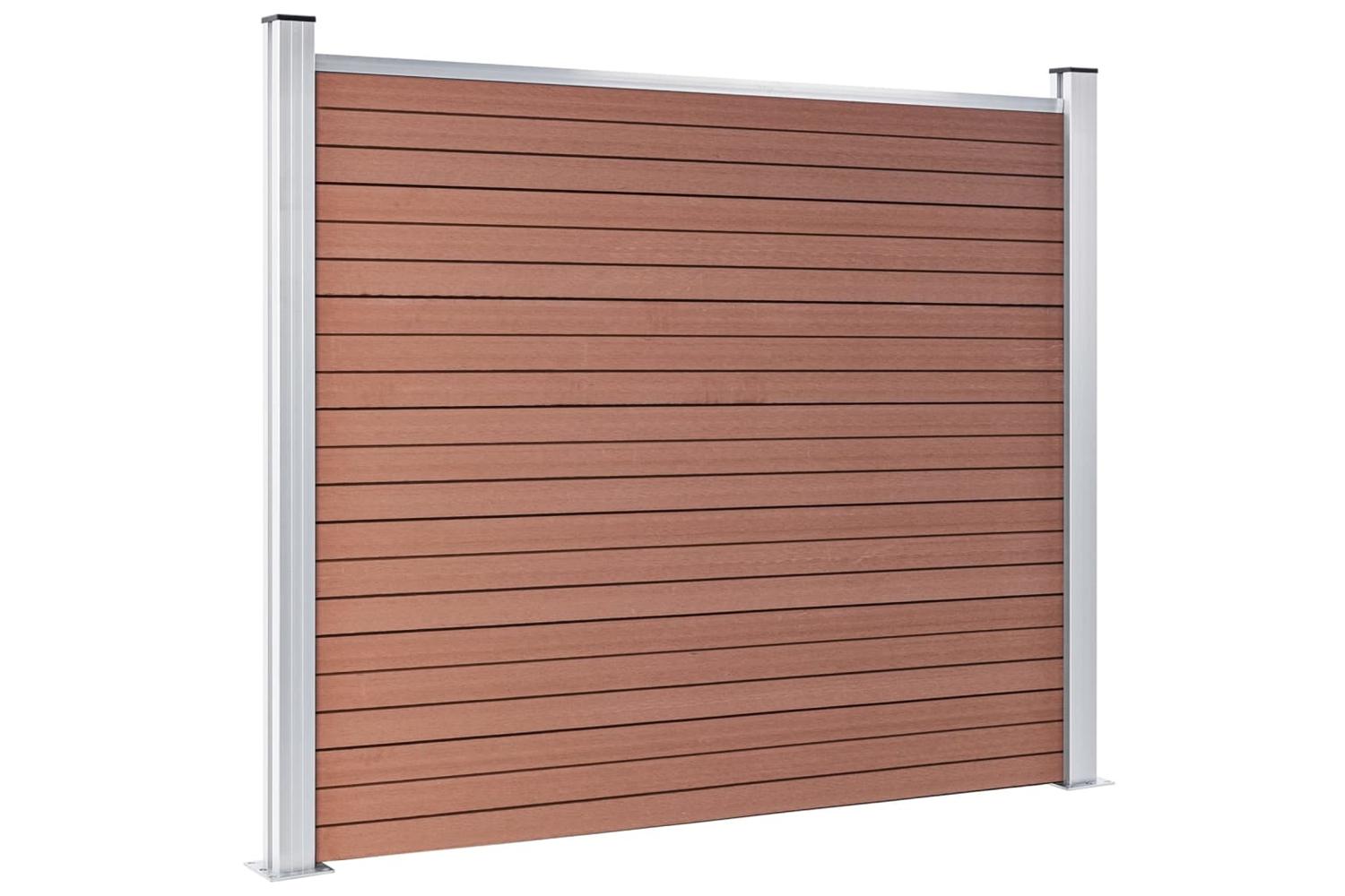 vidaXL 148980 Fence Panel Wpc 180x146cm Brown-3