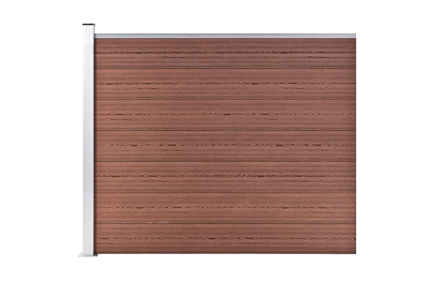 vidaXL 148981 Fence Panel Wpc 175x146cm Brown