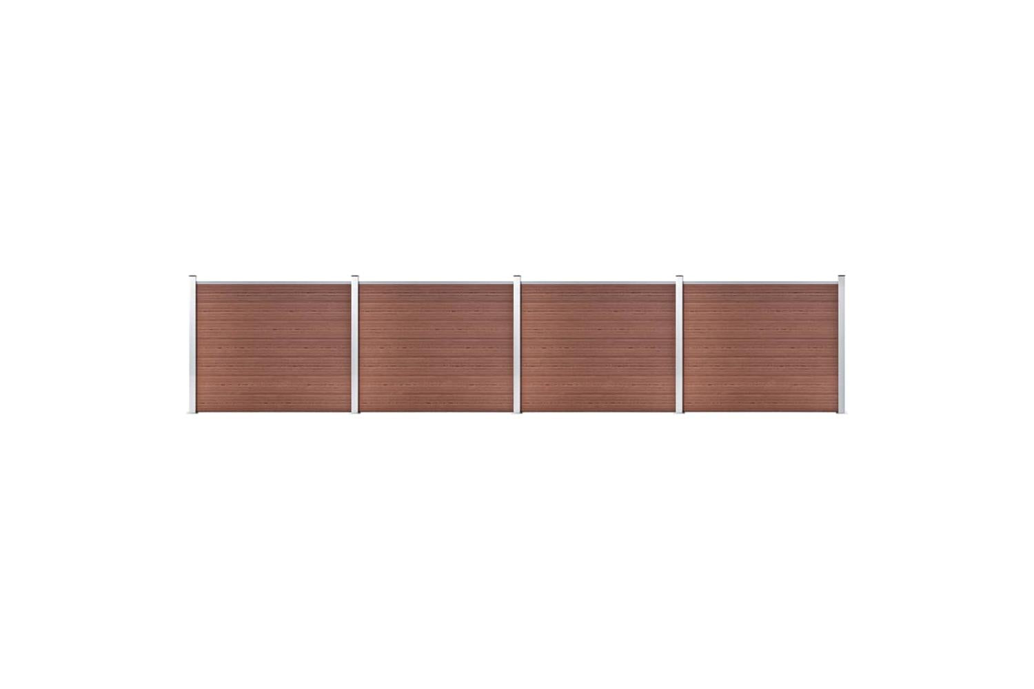 vidaXL 3070453 Fence Panel Set Wpc 699x146cm Brown