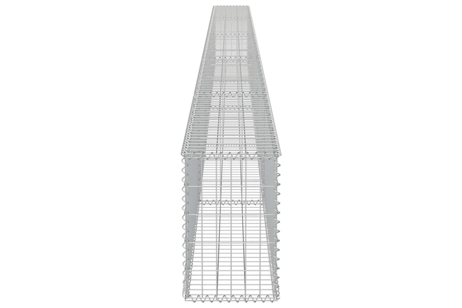 vidaXL 143583 Gabion Wall With Covers Galvanised Steel 600x30x50cm-6