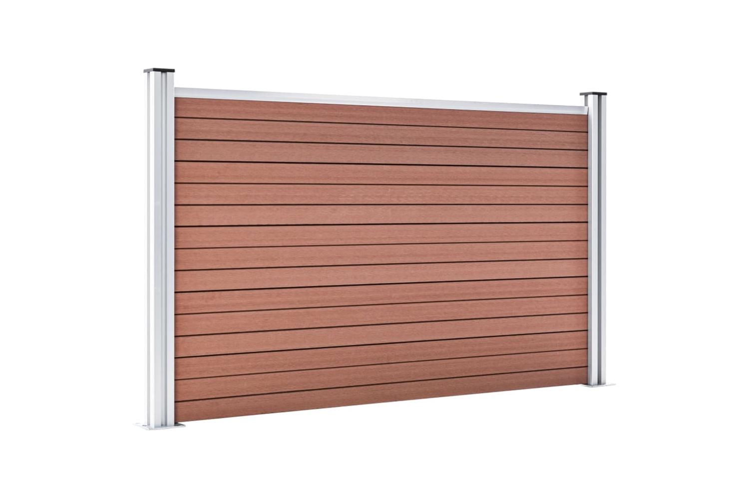 vidaXL Garden Fence Wpc 353x106cm Brown-3
