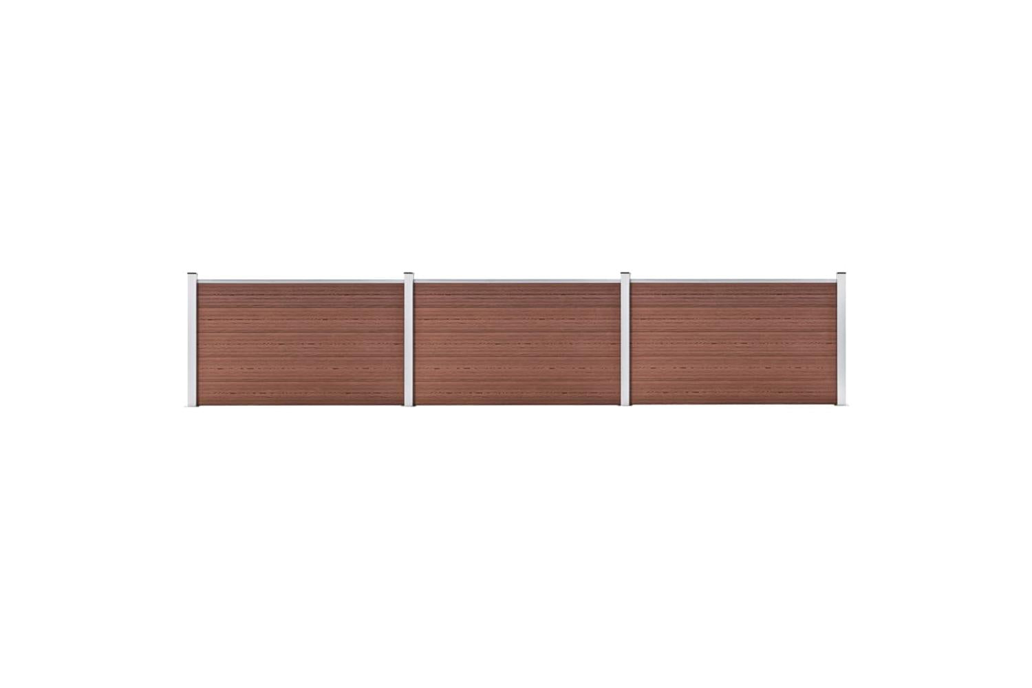 vidaXL Garden Fence Wpc 526x106cm Brown