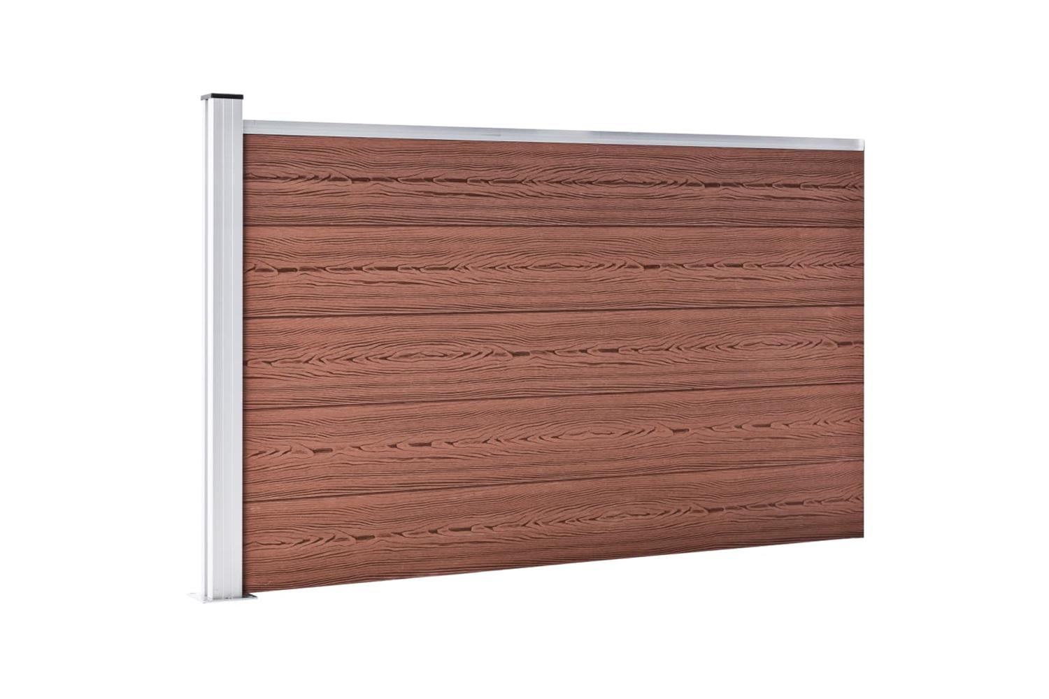 vidaXL 49074 Garden Fence Wpc 175x105cm Brown-2