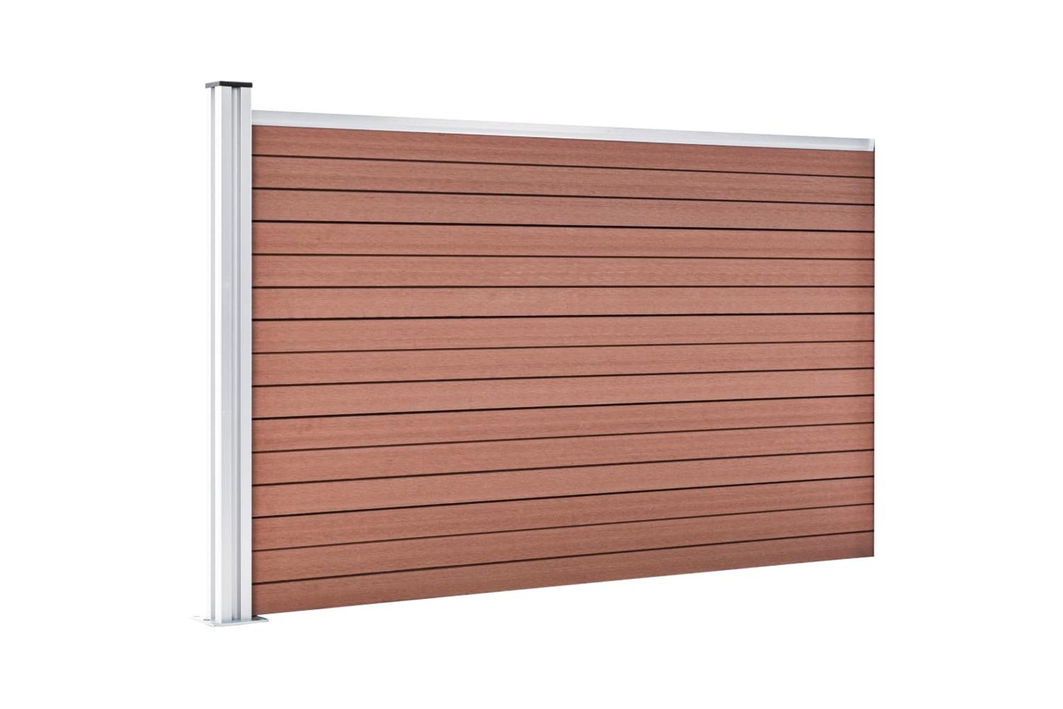 vidaXL 49074 Garden Fence Wpc 175x105cm Brown-3