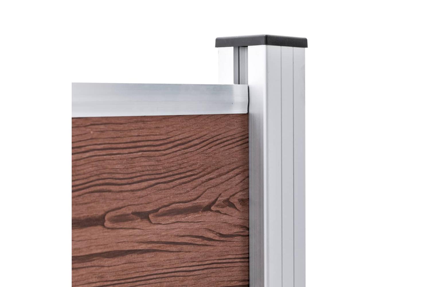 vidaXL 49074 Garden Fence Wpc 175x105cm Brown-4