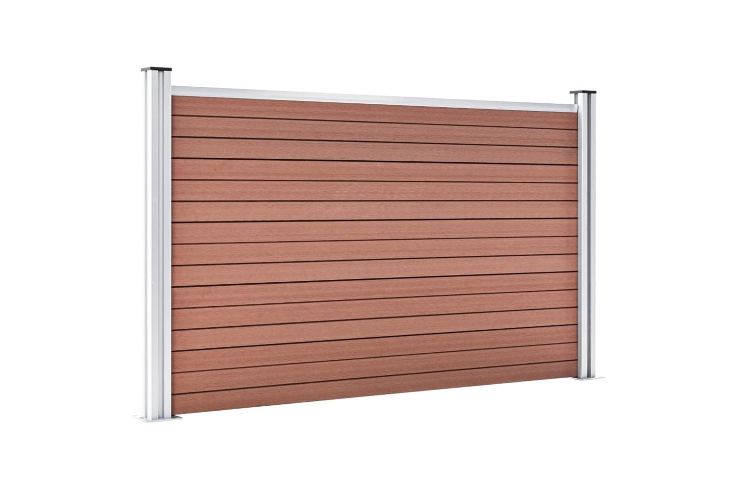 vidaXL Garden Fence Wpc 180x105cm Brown-3