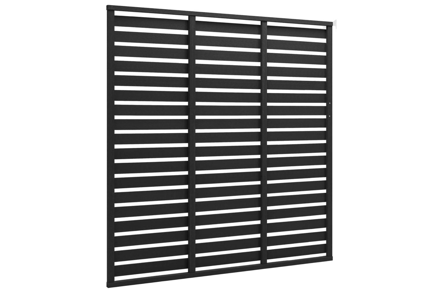 vidaXL 318111 Fence Panel Wpc 180x180cm Black-2