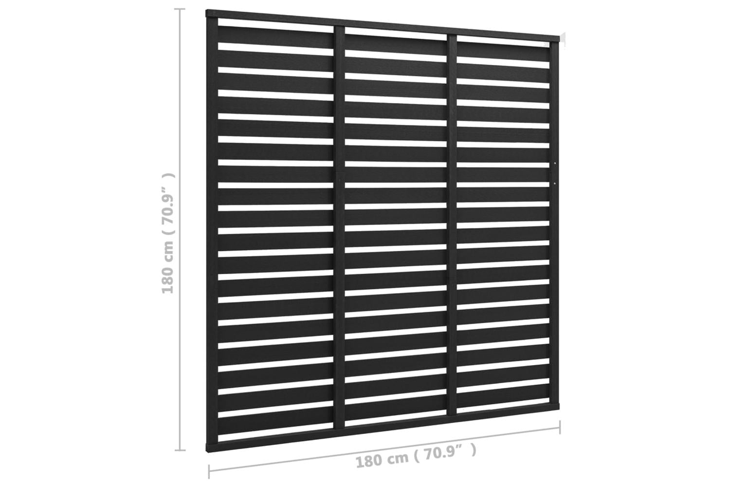 vidaXL 318111 Fence Panel Wpc 180x180cm Black-4