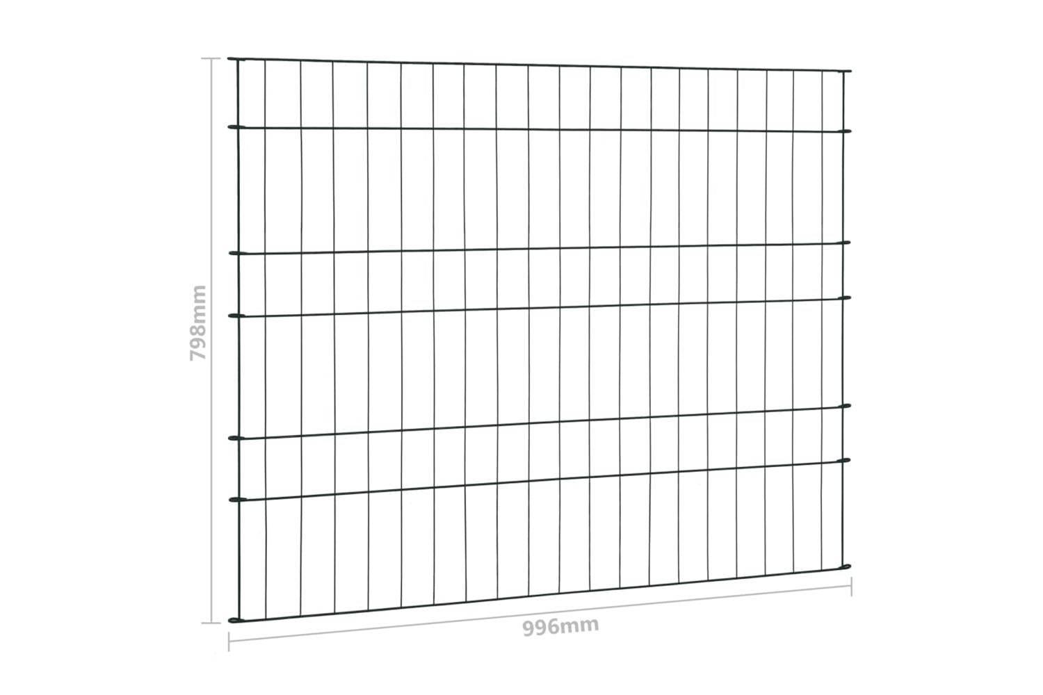 vidaXL 146107 Pond Fence Set 99.6x79.8cm Green-7
