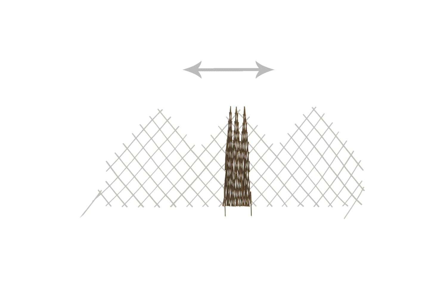 vidaXL 147794 Garden Trellis Fences 5 Pcs 170x75cm Willow-3