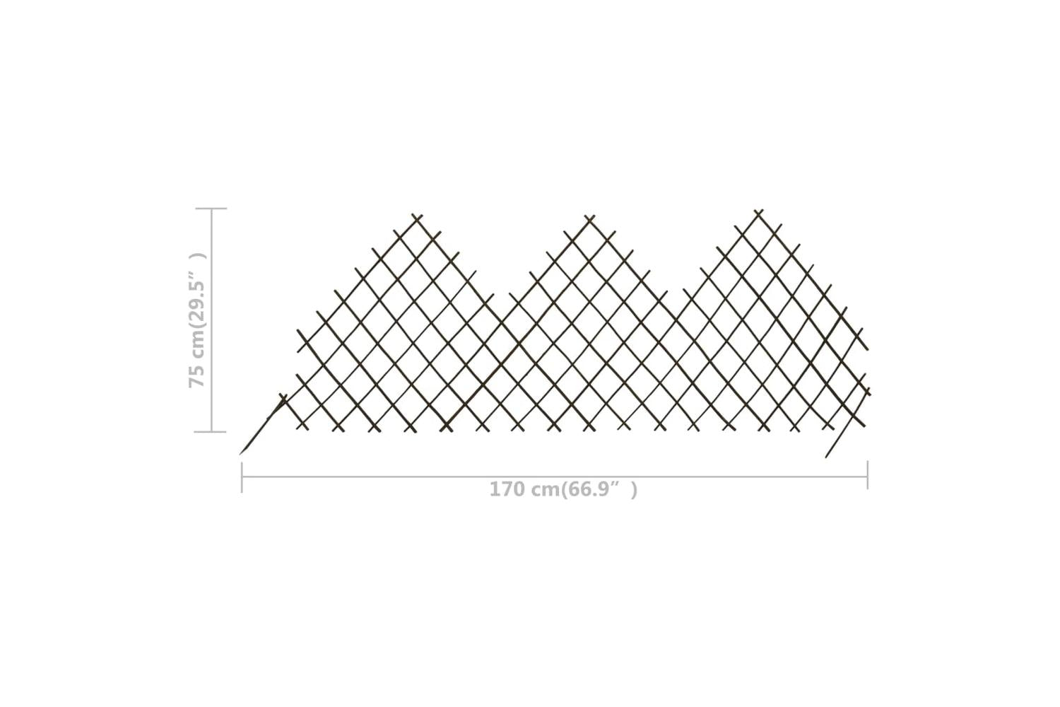 vidaXL 147794 Garden Trellis Fences 5 Pcs 170x75cm Willow-6