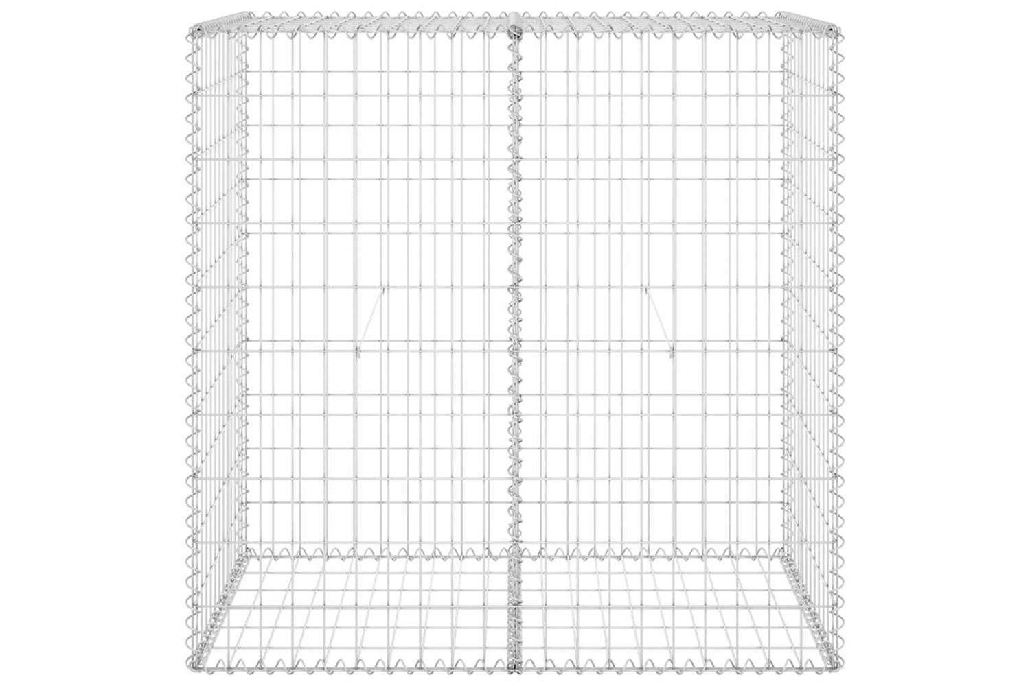 vidaXL 147813 Gabion Wall With Covers Galvanised Steel 100x60x100cm-4
