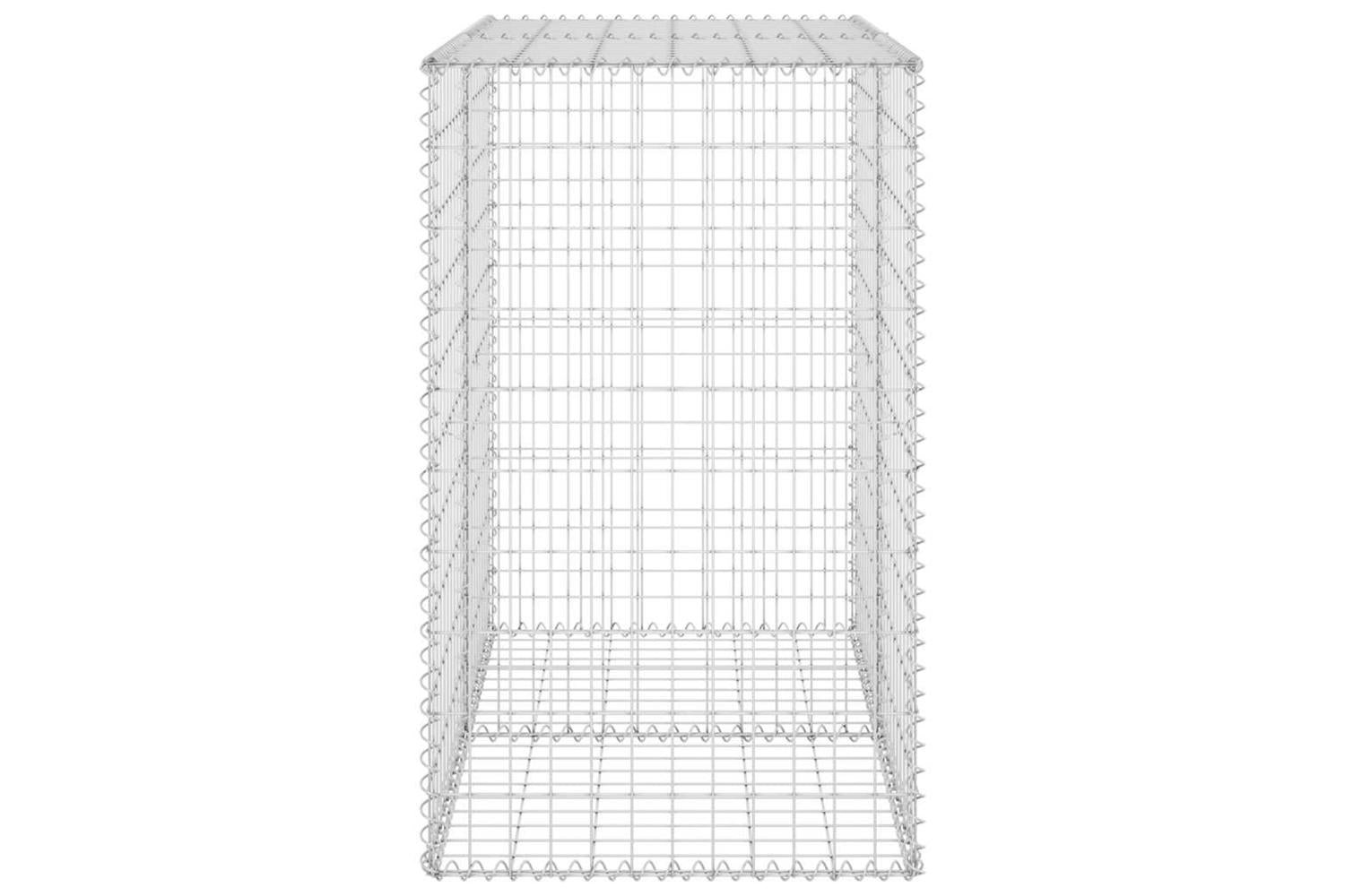 vidaXL 147813 Gabion Wall With Covers Galvanised Steel 100x60x100cm-5