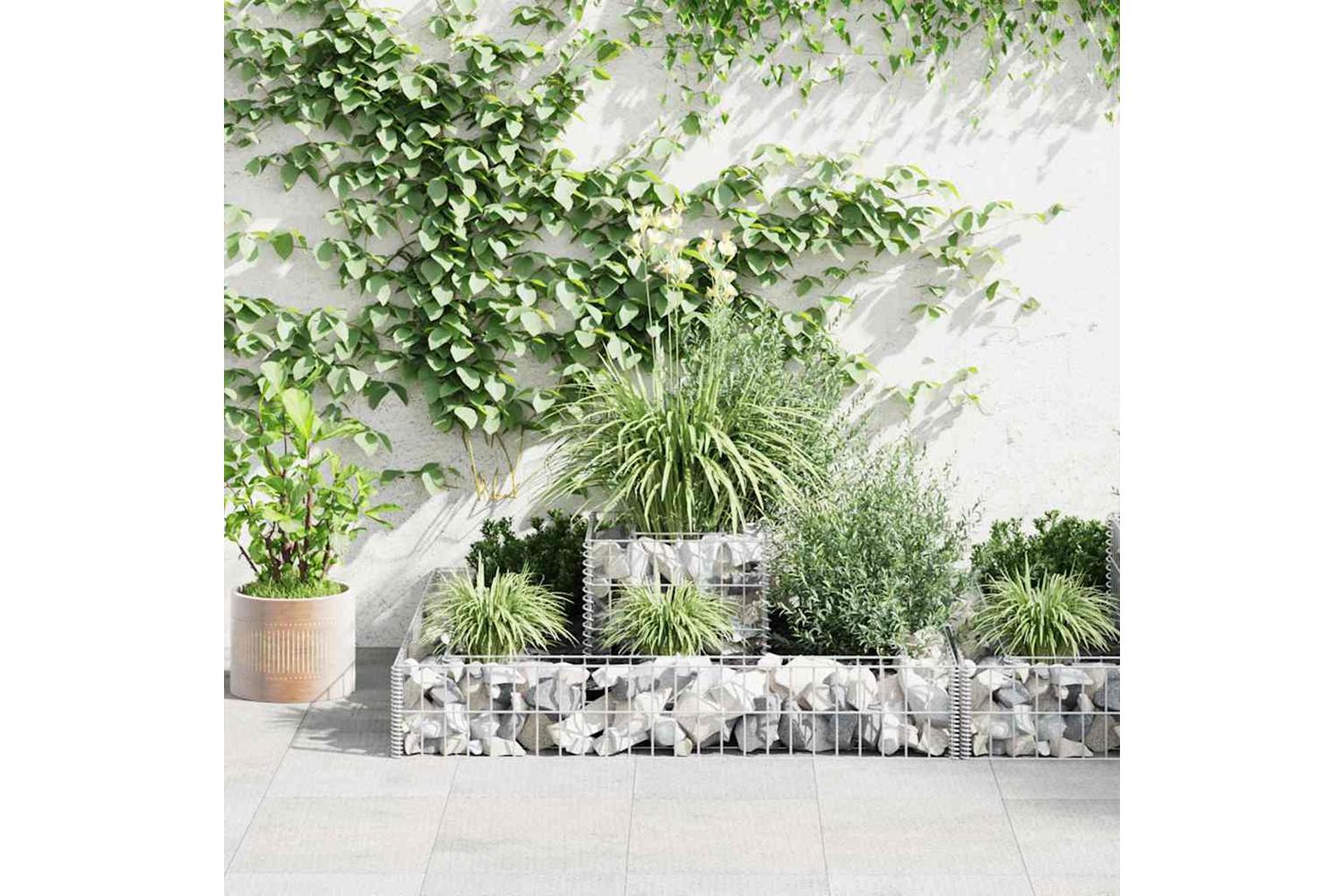 Vidaxl 141625 Gabion Planter Galvanised Steel 120x120x20-3