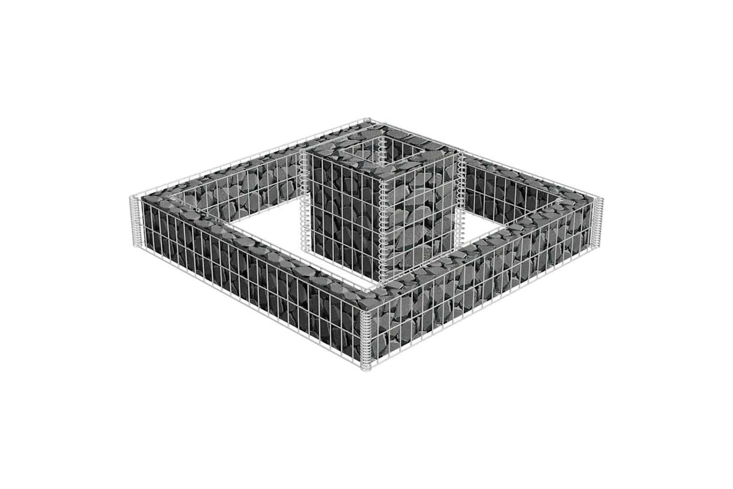 Vidaxl 141625 Gabion Planter Galvanised Steel 120x120x20-4