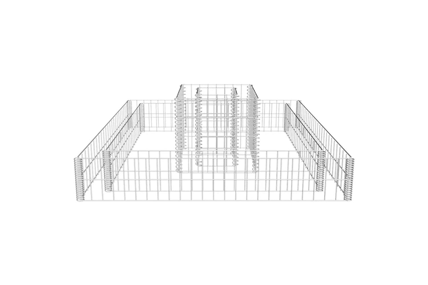 Vidaxl 141625 Gabion Planter Galvanised Steel 120x120x20-5