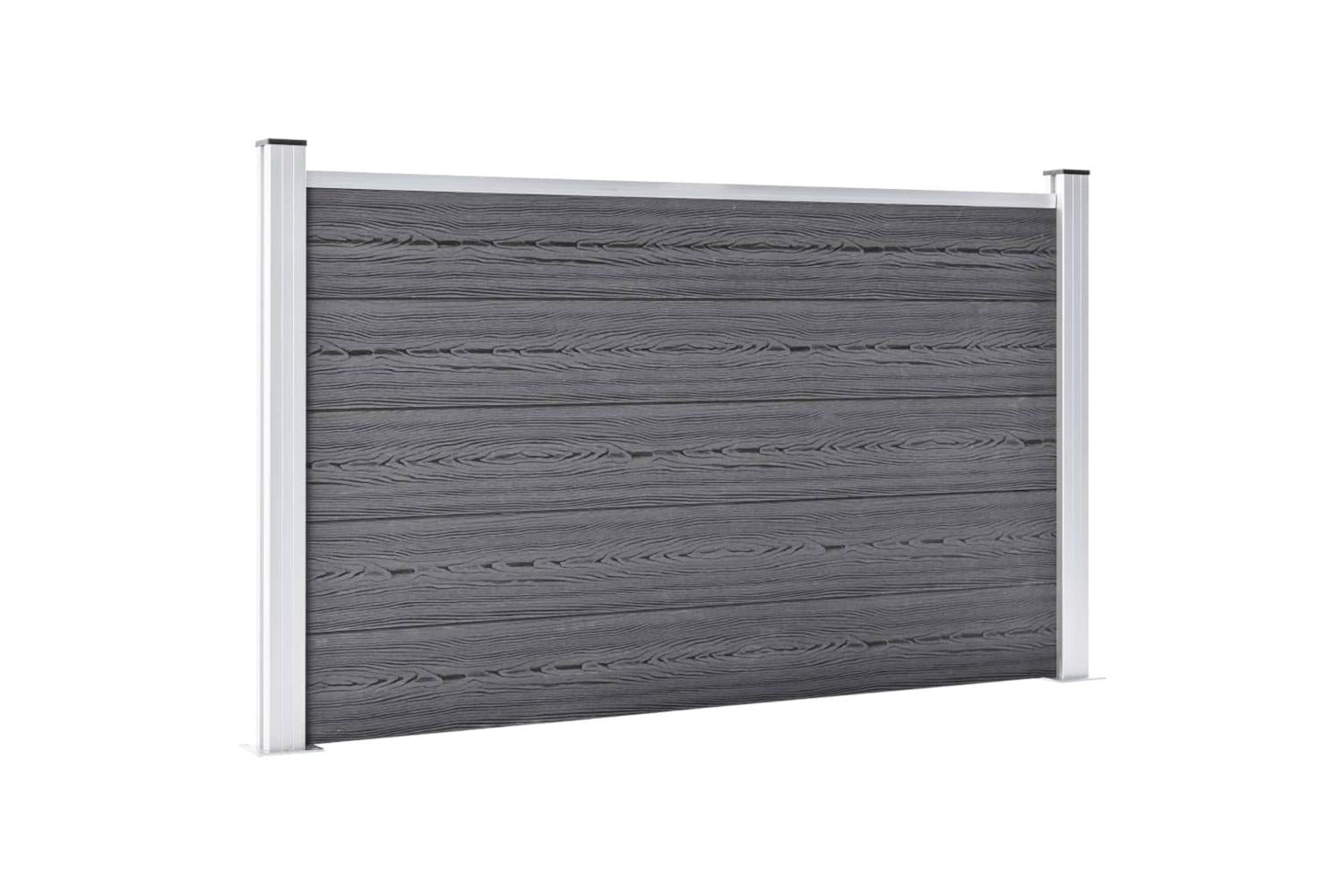 vidaXL Garden Fence Wpc 872x106cm Grey-2