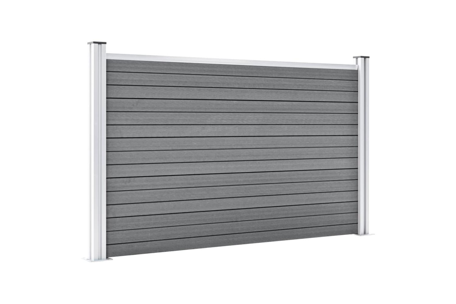 vidaXL Garden Fence Wpc 872x106cm Grey-3