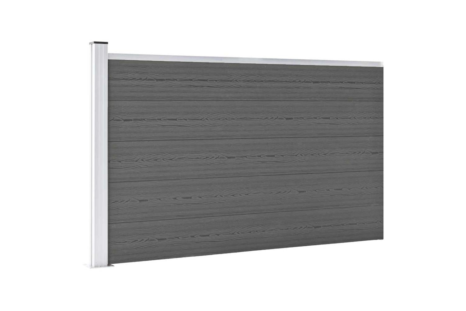 vidaXL Garden Fence Wpc 175x105cm Grey
