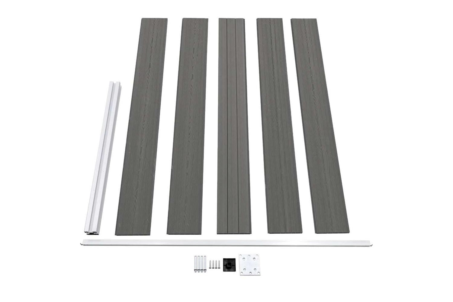 vidaXL Garden Fence Wpc 175x105cm Grey-6