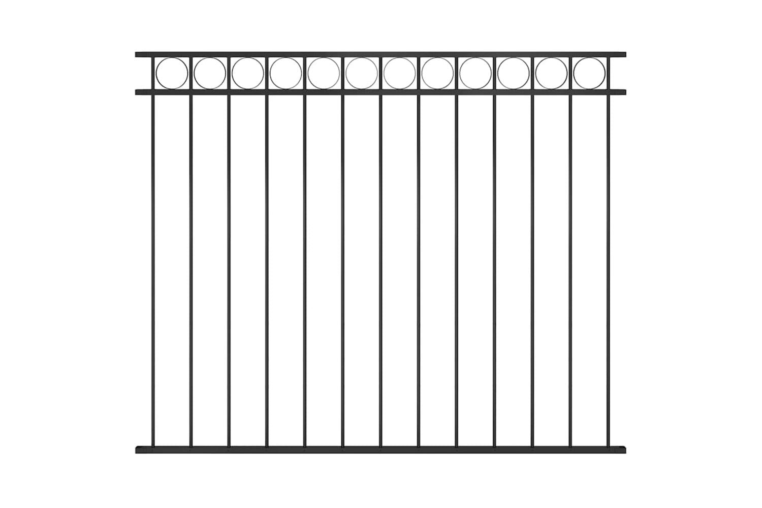 Vidaxl 146319 Fence Panel Steel 1.7x1.5 M Black