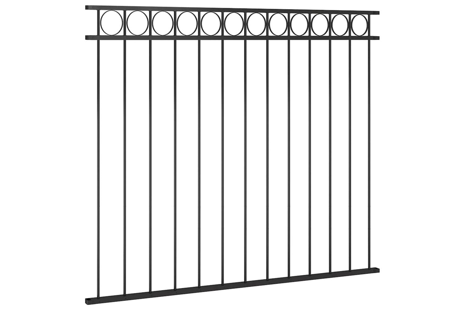 Vidaxl 146319 Fence Panel Steel 1.7x1.5 M Black-2