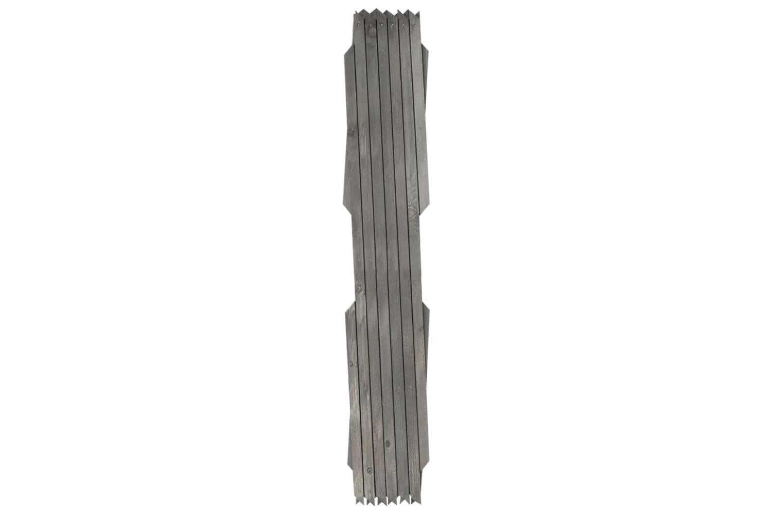 vidaXL 316424 Trellis Fences 5 Pcs Grey Solid Firwood 180x60cm-2