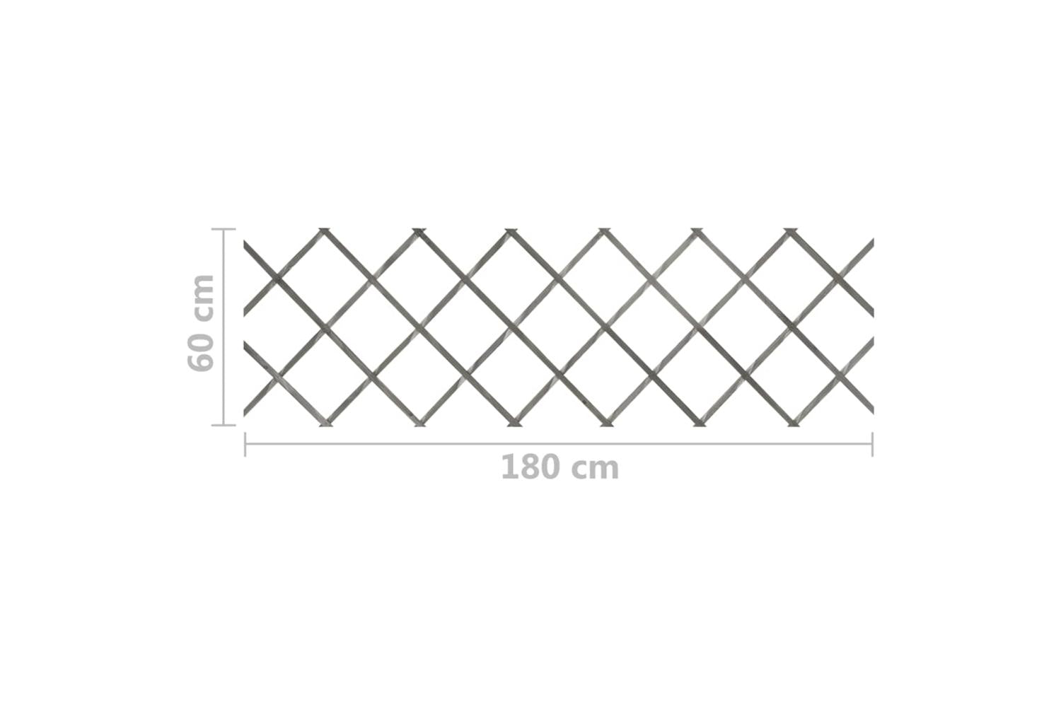 vidaXL 316424 Trellis Fences 5 Pcs Grey Solid Firwood 180x60cm-7