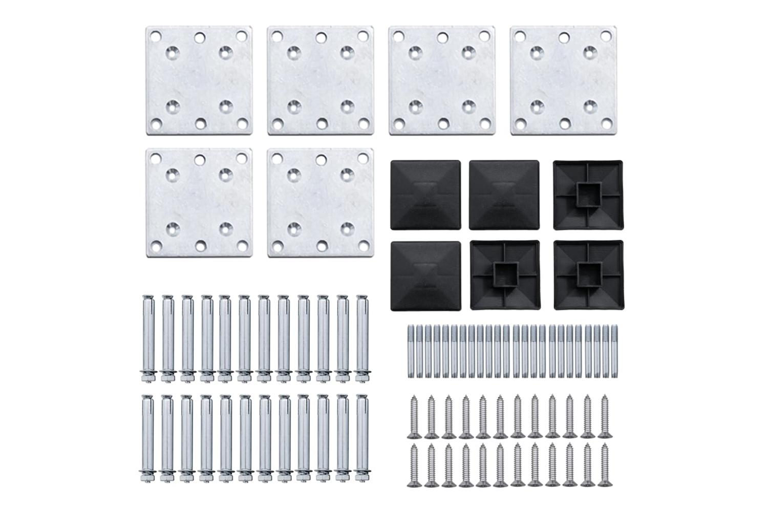vidaXL 3070432 Fence Panel Set Wpc 872x186cm Black-10
