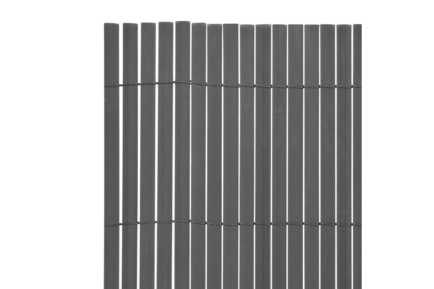 vidaXL 43631 Double-sided Garden Fence Pvc 90x500cm Grey-3