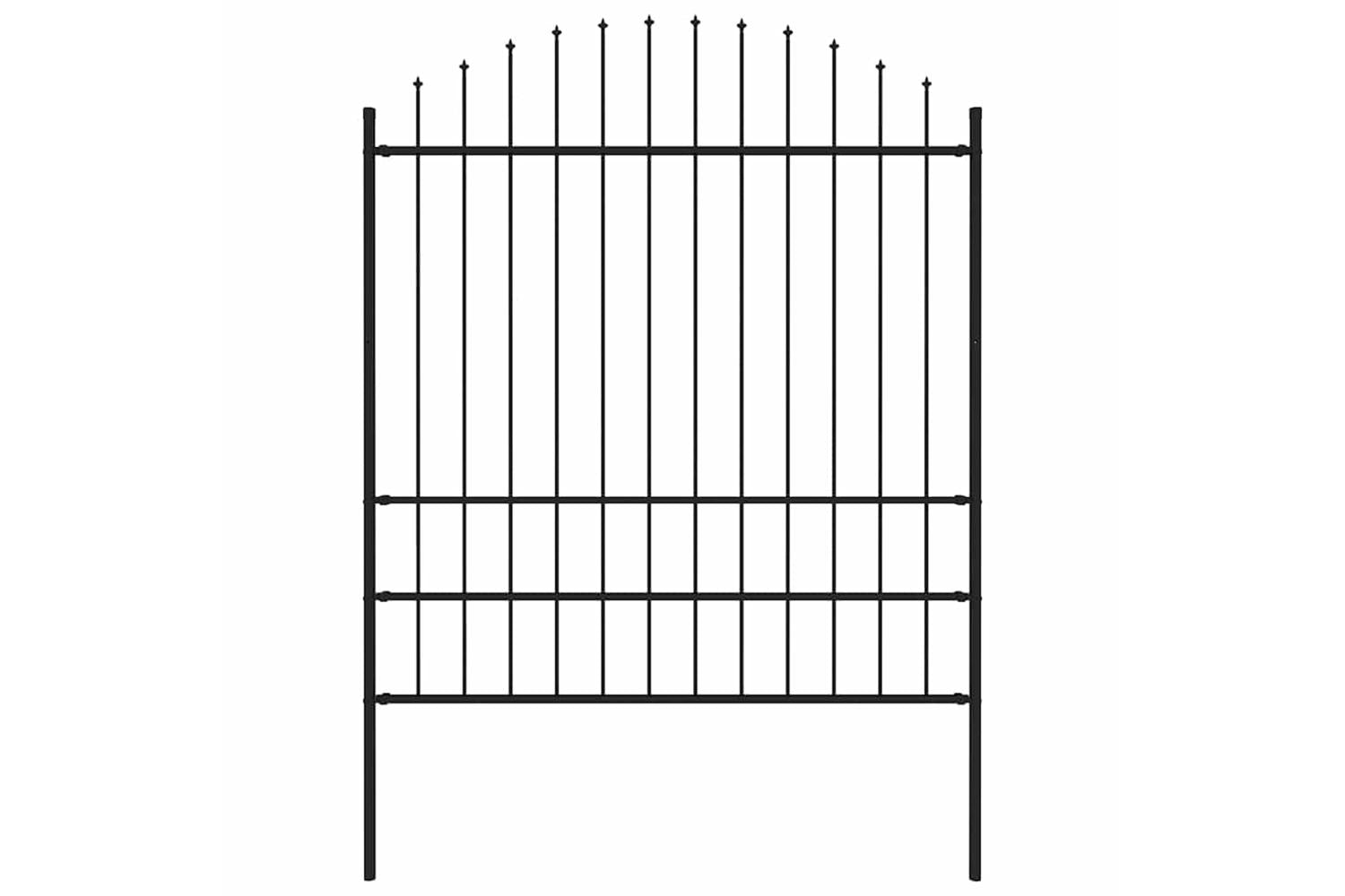 Vidaxl 144945 Garden Fence With Spear Top Steel