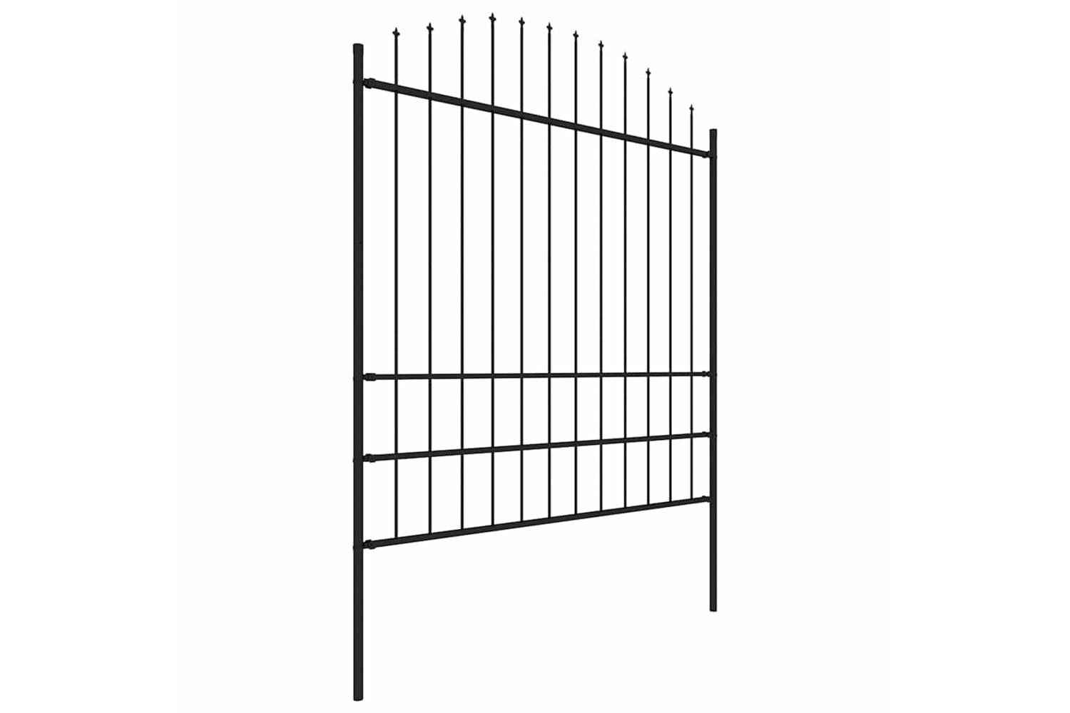 Vidaxl 144945 Garden Fence With Spear Top Steel-2