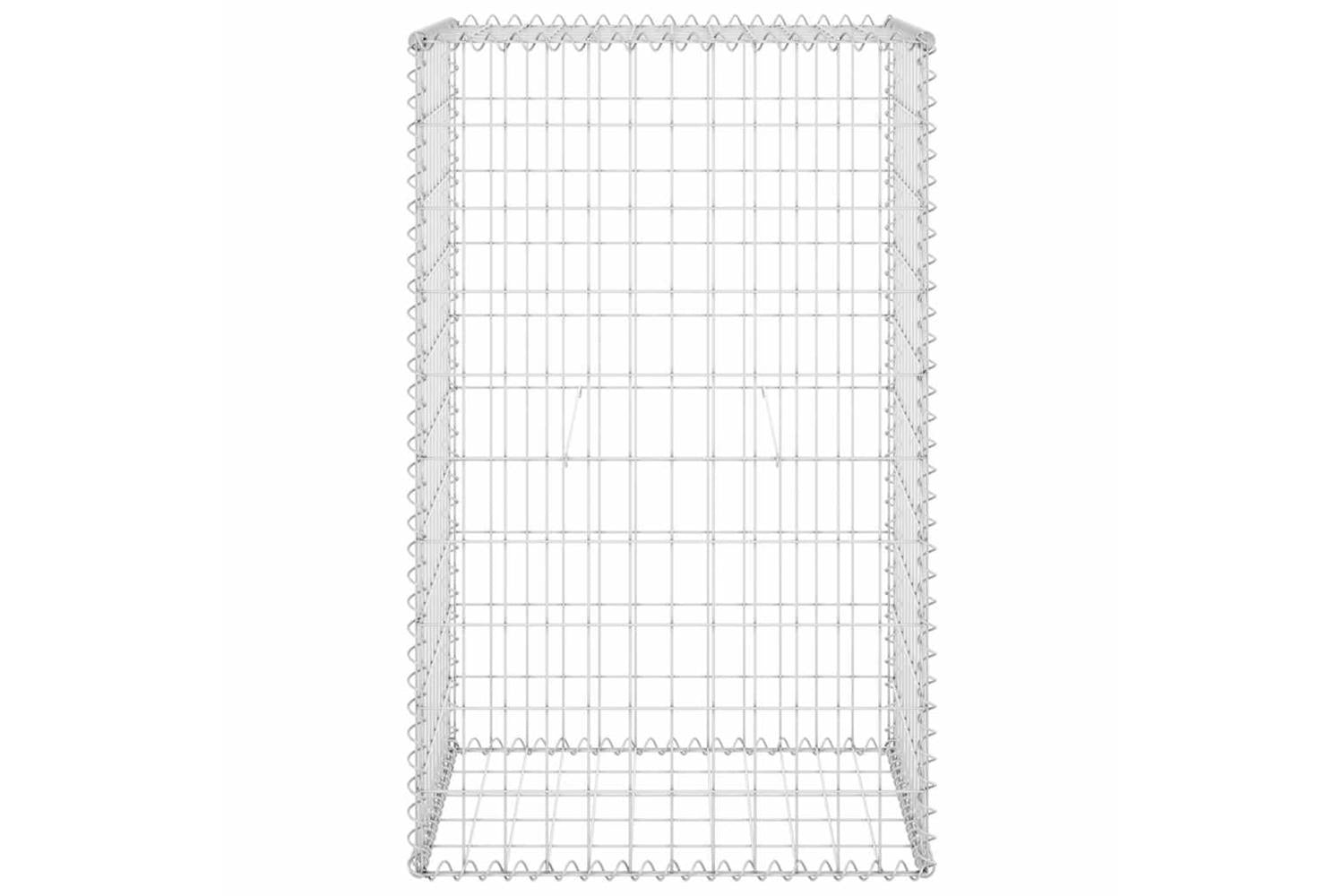 vidaXL 147812 Gabion Wall With Covers Galvanised Steel 60x50x100cm-4