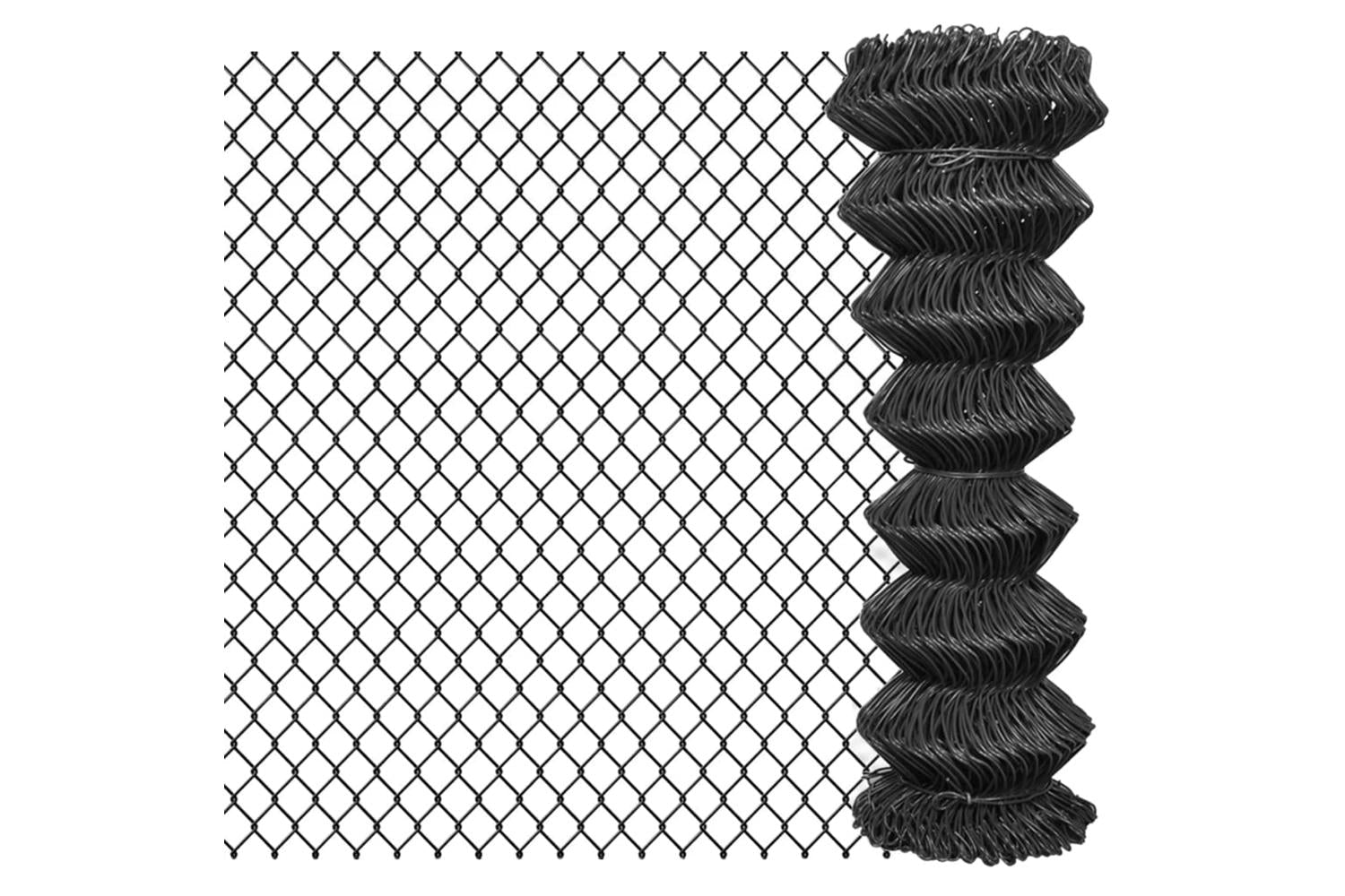 Vidaxl 142430 Chain Link Fence Steel 25x1.25 M Grey
