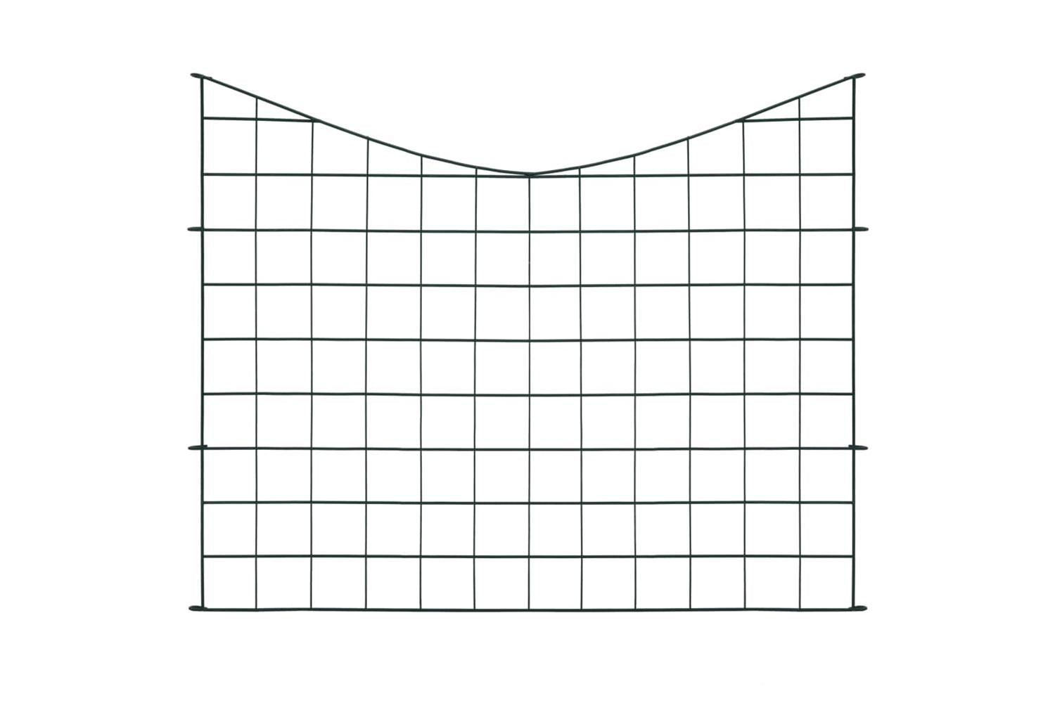 vidaXL 146104 Lower Arch Pond Fence Set 77.5x64cm Green-2
