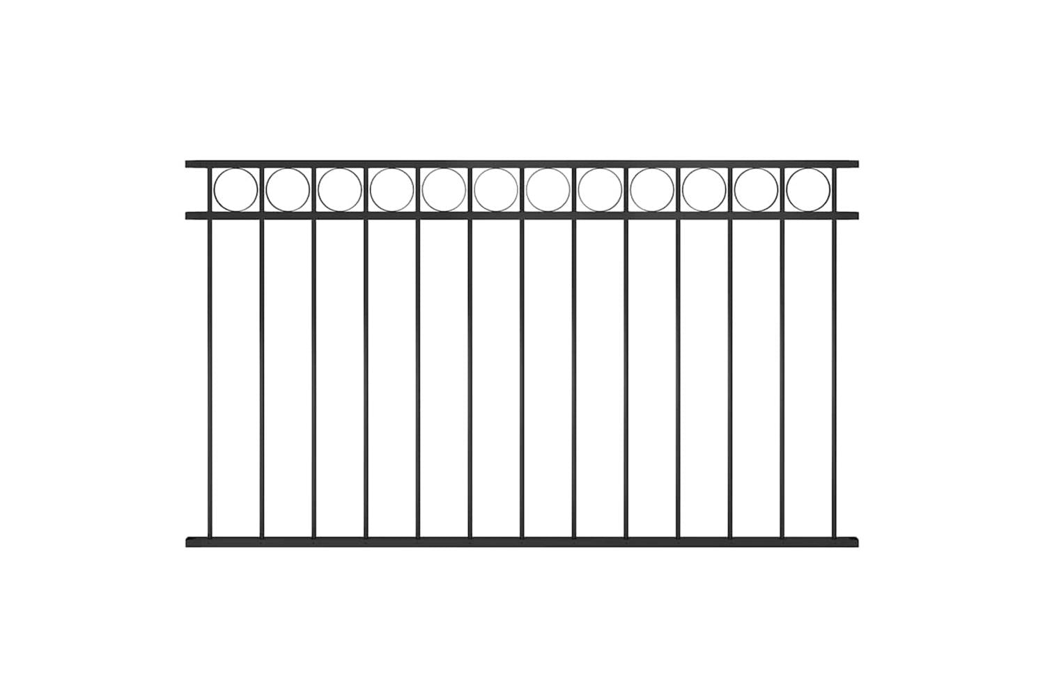 Vidaxl 146316 Fence Panel Steel 1.7x0.8 M Black