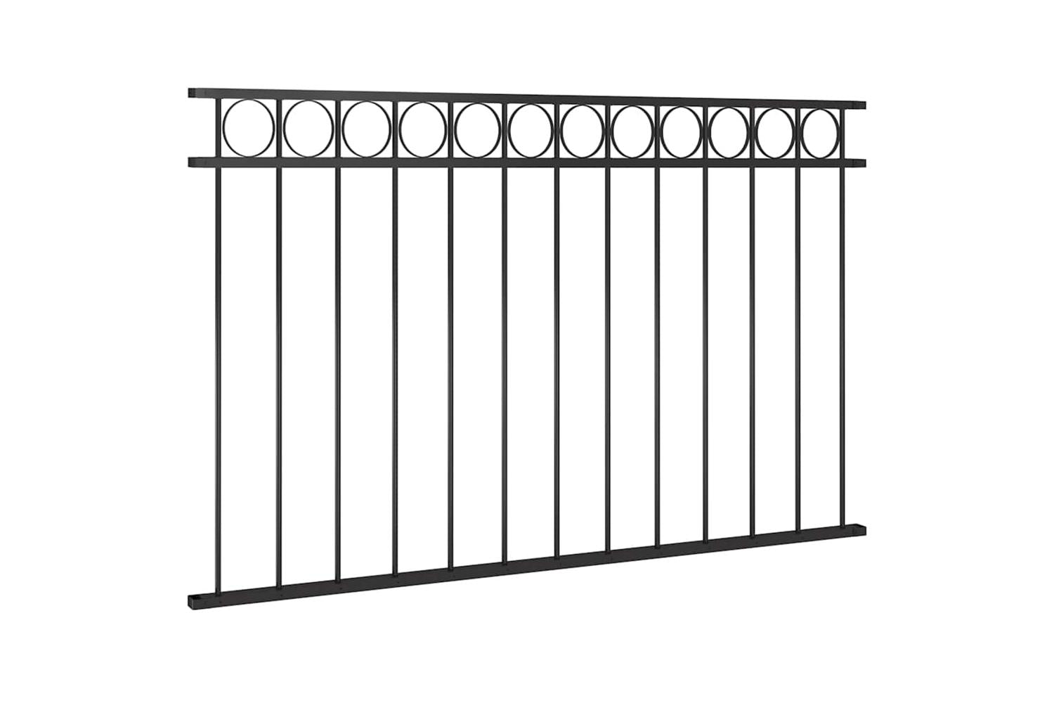 Vidaxl 146316 Fence Panel Steel 1.7x0.8 M Black-2