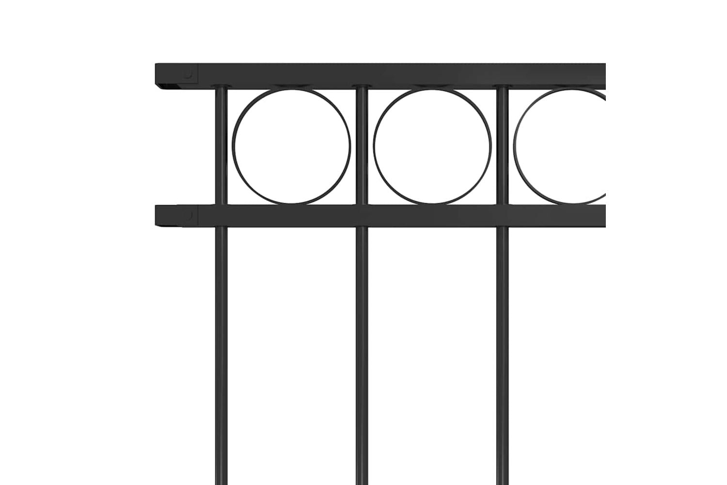 Vidaxl 146316 Fence Panel Steel 1.7x0.8 M Black-3