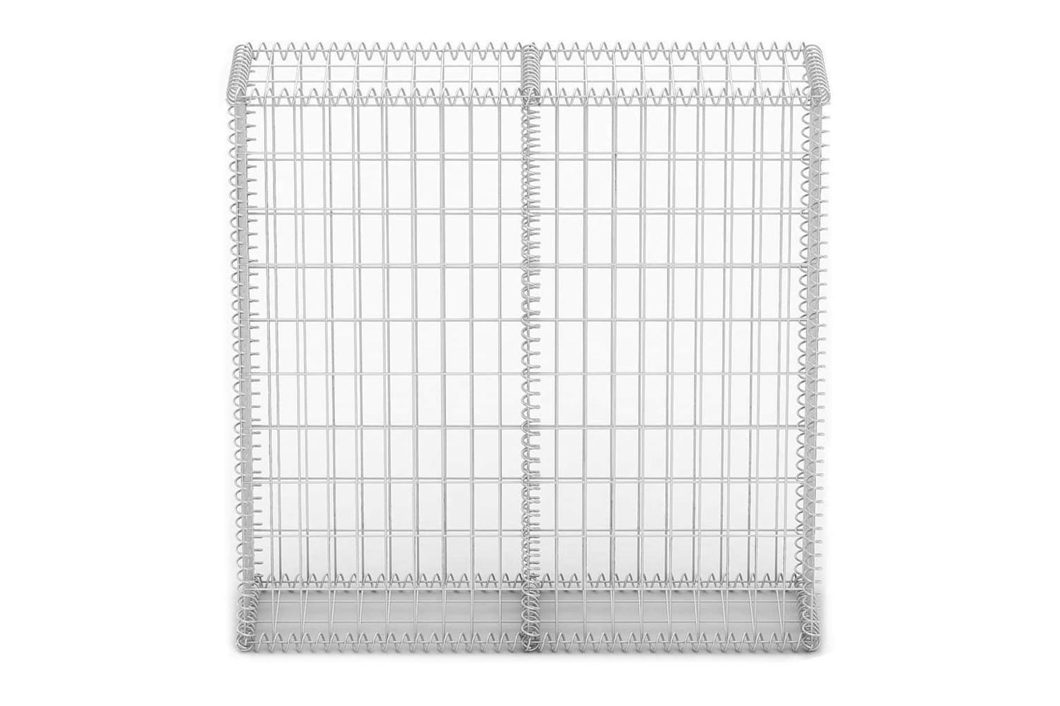 Vidaxl 141041 Gabion Basket With Lids Galvanised Wire 100 X 100 X 30 Cm-4