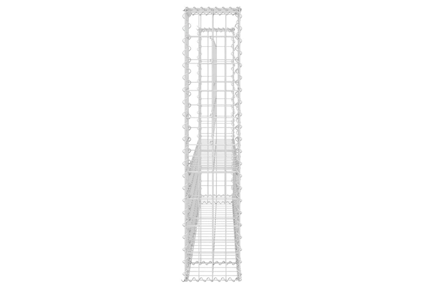 vidaXL 151275 U-shape Gabion Basket With 2 Posts Iron 140x20x100cm-4