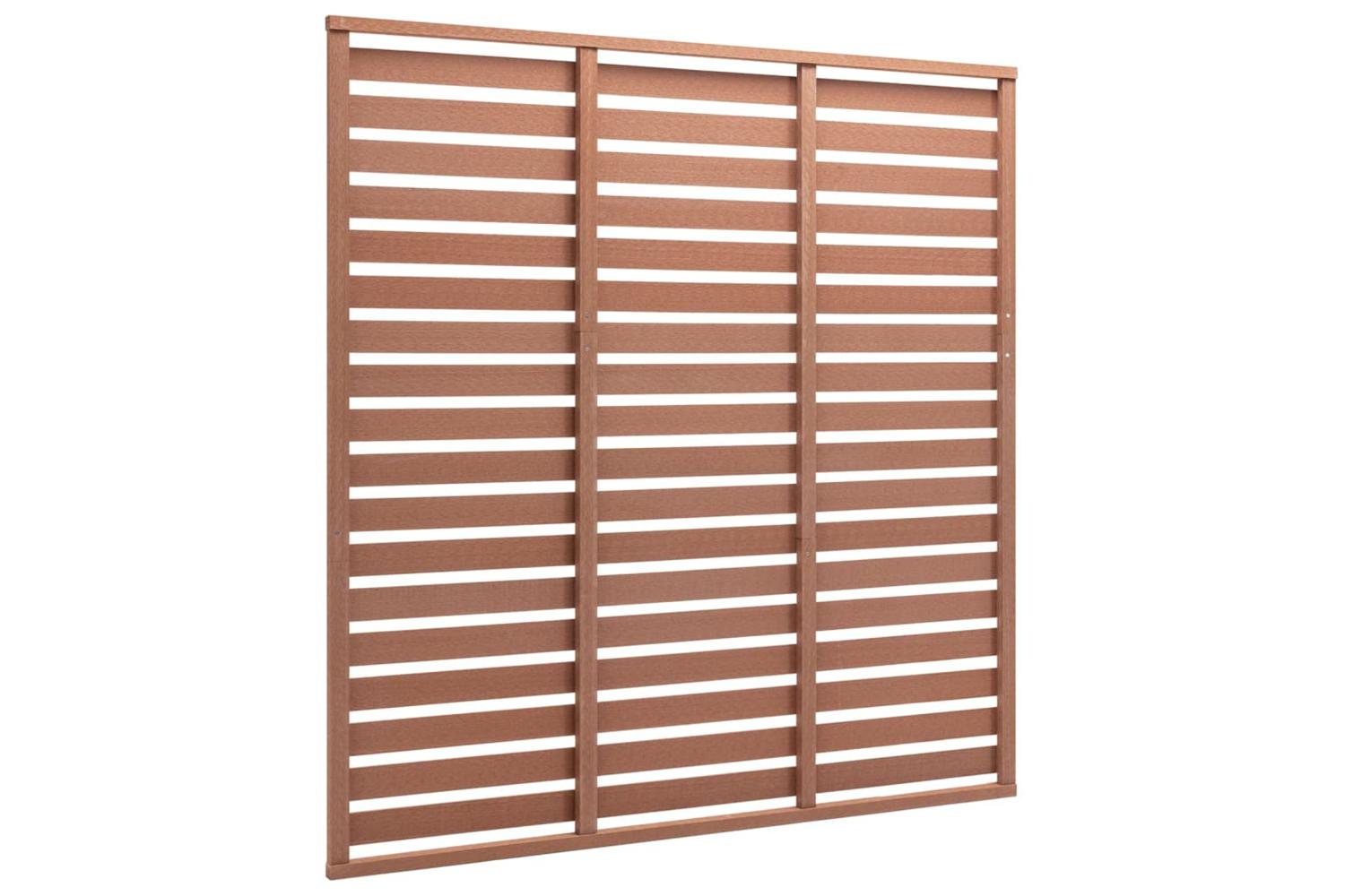 vidaXL 318109 Fence Panel Wpc 180x180cm Brown-2
