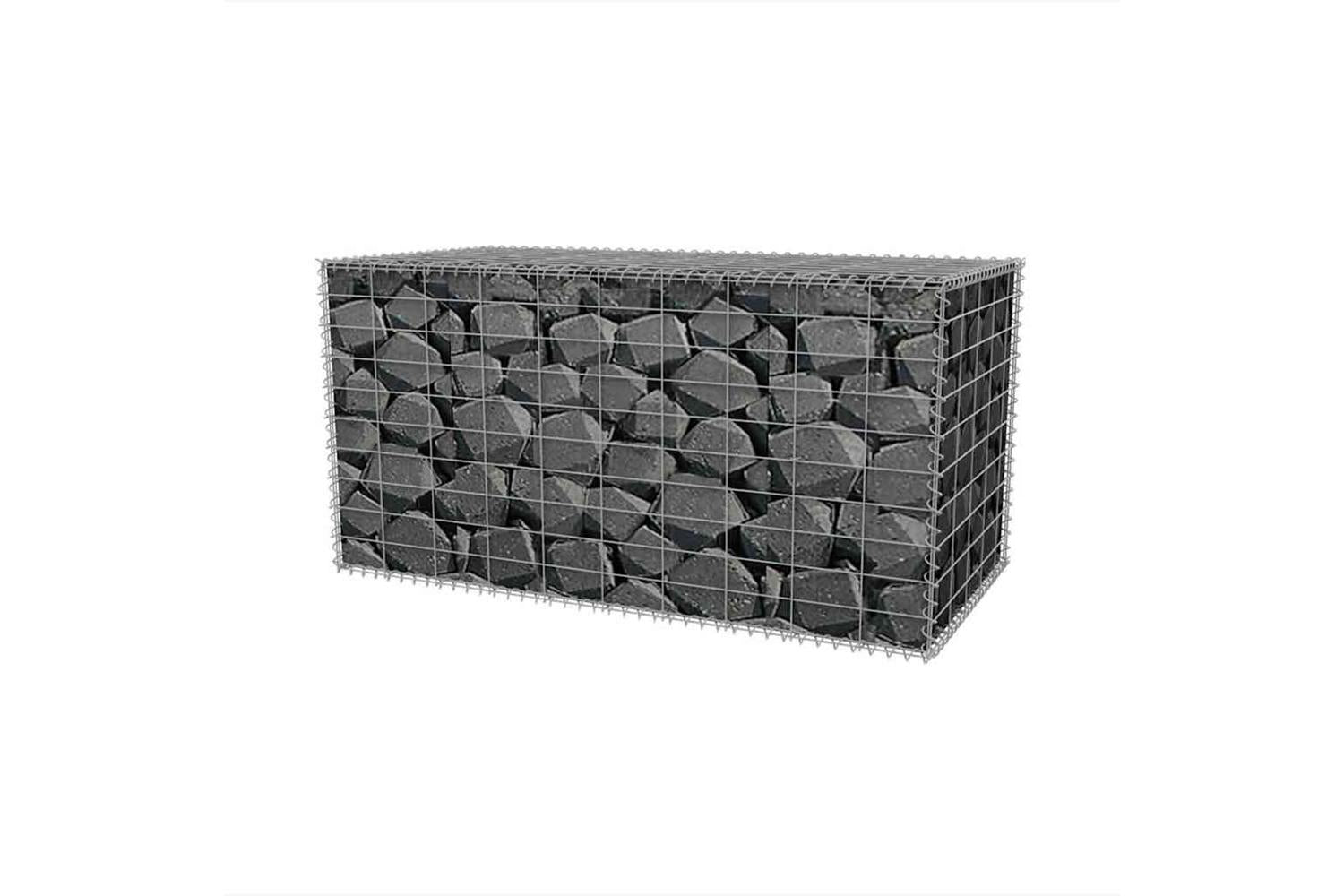 vidaXL 142549 Gabion Basket Galvanised Steel 100x50x50cm-4