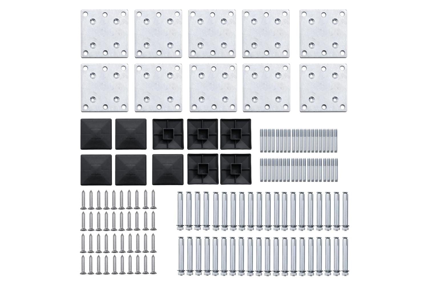 Vidaxl 3070444 Fence Panel Set Wpc 1484x-10