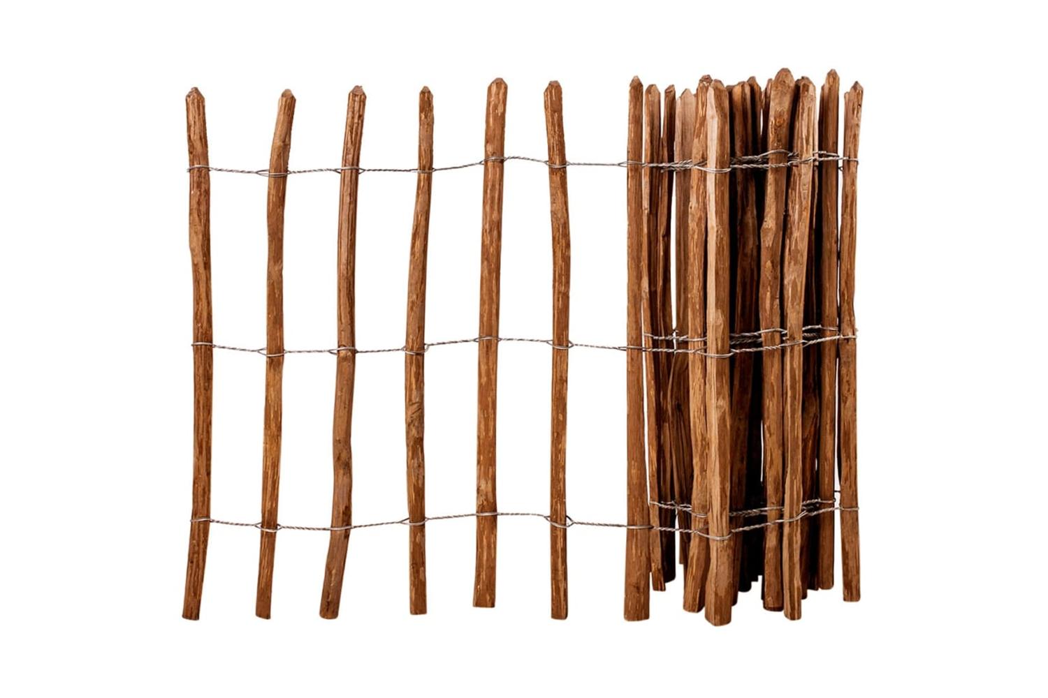 vidaXL 43141 Picket Fence Hazel Wood