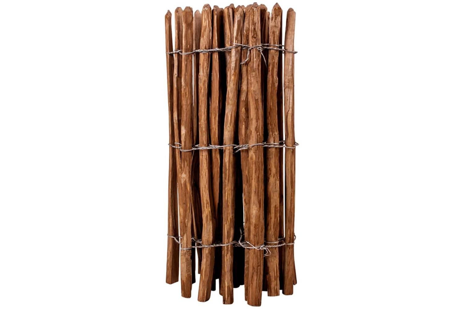 vidaXL 43141 Picket Fence Hazel Wood-2