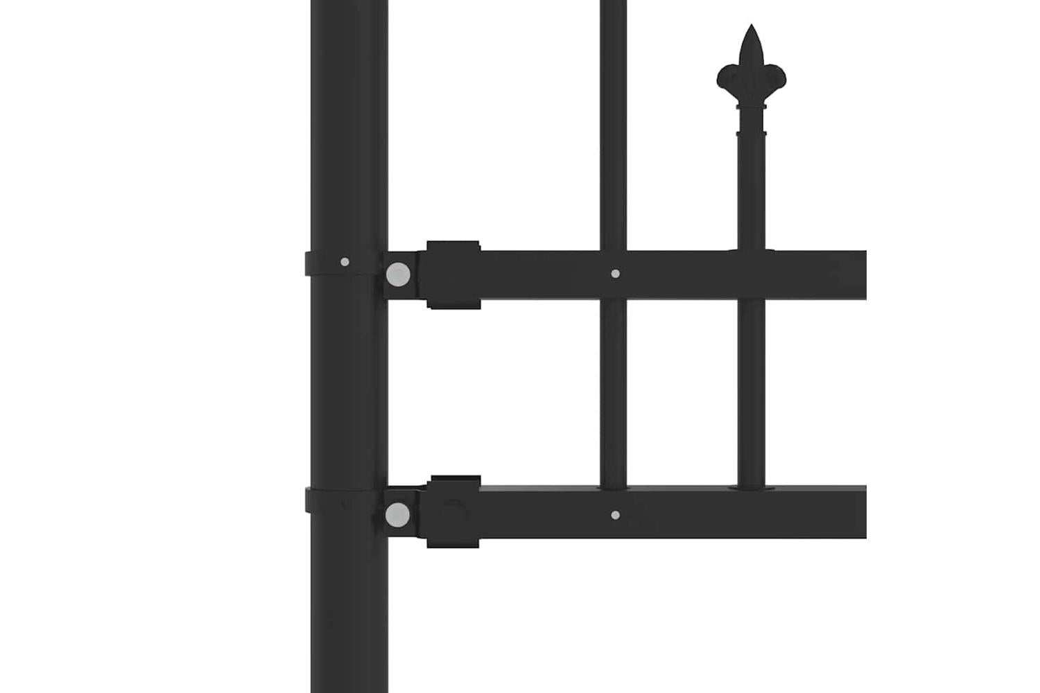 vidaXL 151086 Garden Fence With Spear Top Black 165cm Powder-coated Steel-4